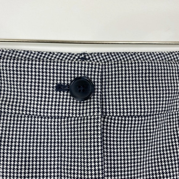 Loft Sutton Skinny Ankle Pant Blue White Houndstooth Sz. 14 - Picture 4 of 10